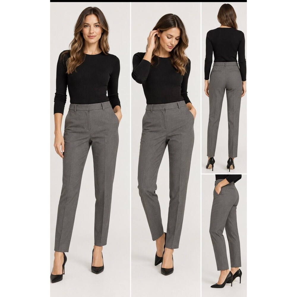 Brooks Brothers Women’s Gray Italian Wool Straight Leg Dress Pants Sz 6